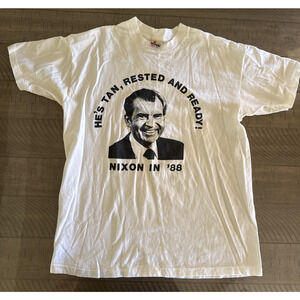 Vintage NIXON '88 T SHIRT by Hanes Size L Political